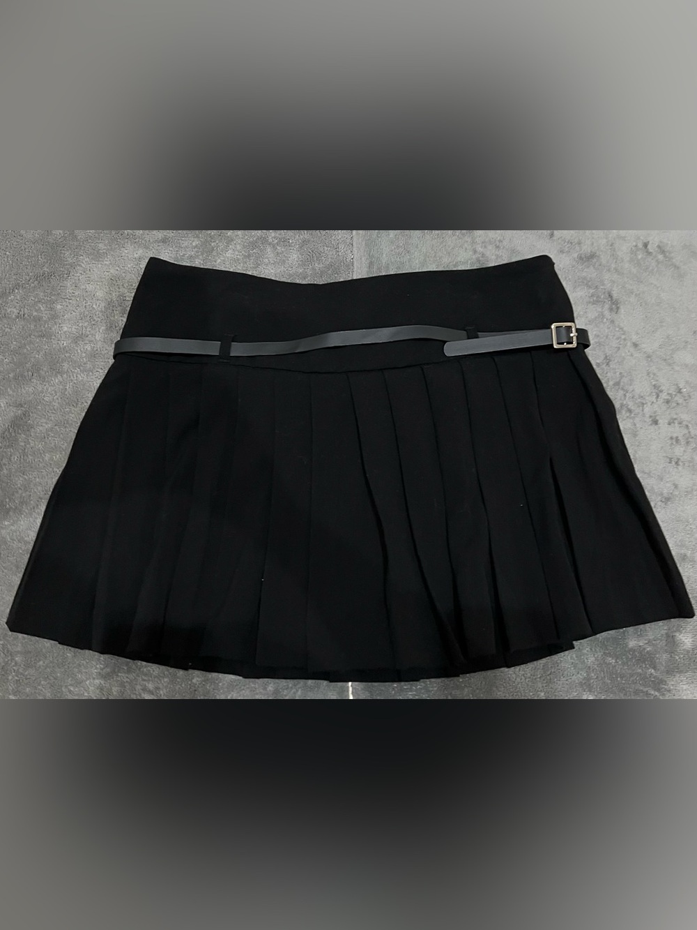 Love Tree Black Mini Skirt with Waist Trim